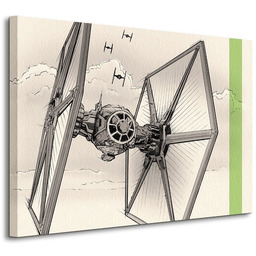 Gwiezdne Wojny Star Wars Episode VII (TIE Fighter Pencil Art) - obraz na płótnie