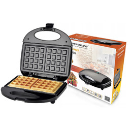 Gofrownica Esperanza Blueberry 1000W Czarna Duża Moc Wafflownica Gofry