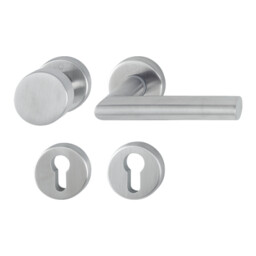 Amsterdam - Gałko-klamka z okrągłym szyldem F69