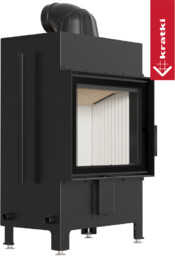Kominek powietrzny stalowy KRATKI LUCY 12 kW Ø 200 czarne