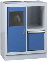 Szafka warsztatowa z koszem na śmieci do blatu EXPERT, 680 x 455 x 910 mm