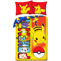 Pościel dziecięca Pokemon 140 x 200 Halantex 100% bawełna Pikachu