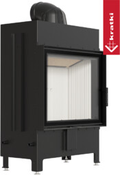 Kominek powietrzny stalowy KRATKI LUCY 15 kW Ø 200 czarne