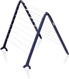 Leifheit Pegasus 110 suszarka do wanny, suszarka do ubrań, do użytku wewnątrz i na zewnątrz, niebiesko-biała, 11 m