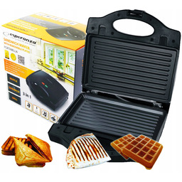 Toster Do Kanapek Grill Opiekacz Gofrownica 3w1