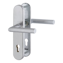 Komplet klamek Amsterdam do drzwi zewnętrznych ze stali szlachetnej