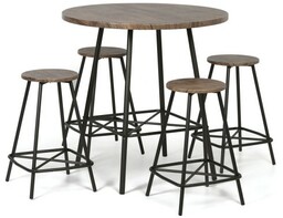 Zestaw jadalniany/barowy WELLINGTON ROUND, średnica stołu 90 cm + 4 krzesła