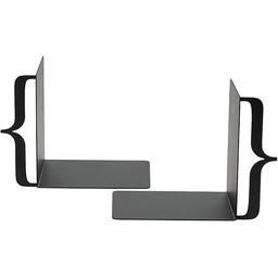 Moses. libri_x podpórka do książek, ramka na słowa, zestaw 2 szt.  stabilne metalowe podpórki na książki, nowoczesne wzornictwo, dekoracyjny stojak na książki w zestawie upominkowym na regał, biurko