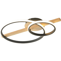 Lampa sufitowa ALMERIA CZARNA-DREWNO/BLACK-WOOD MX3913-2-3BWLT - Zuma Line