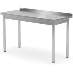 Stół blat roboczy stalowy przyścienny z rantem 120x70x85 cm - Hendi 812686