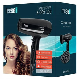 Suszarka Do Włosów X-dry 2000W Z Jonizacją Czarna Mała Solidna Mocna