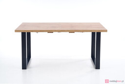 Stół rozkładany VENOM Halmar Dąb + czarny, 85x135-185