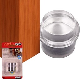 BRINOX b90230h stoper do drzwi polimetakrylan metakrylan cylindryczny przezroczysta guma, 3,3 x 3,2 x 3,2 cm