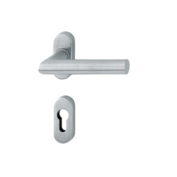 Amsterdam - Komplet klamek ze stali nierdzewnej F69 do drzwi profilowych