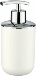 WENKO Dozownik mydła Brasil, dozownik mydła do łazienki i kuchni, z odpornego na pęknięcia tworzywa sztucznego, nie zawiera BPA, pojemność: 320 ml, 7,3 x 16,5 x 9 cm; Biały