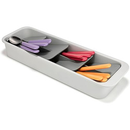 Joseph Joseph DrawerStore Kompaktowy wielowarstwowy organizer na sztućce do szuflady kuchennej, rozkładany dla łatwego czyszczenia, plastik z recyklingu