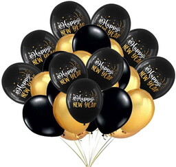 ZESTAW BALONY SYLWESTER NOWY ROK HAPPY NEW YEAR 70SZT