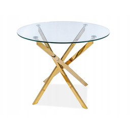 Stół Agis Transparentny/złoty Fi 90