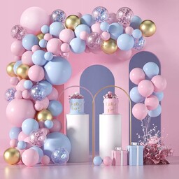 Balony girlanda balonowa różowa urodziny baby shower roczek dekoracje xxl