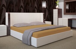 Prześcieradło z mikrowłókna bez gumki jasnokarmelowe PRZM-043 Mariall