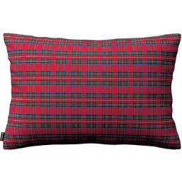 Poszewka Kinga na poduszkę prostokątną, czerwona kratka, 60 x 40 cm, Christmas