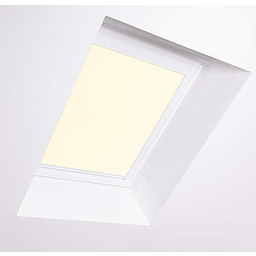 Bloc roleta dachowa M8A do okien dachowych dachowych Rooflite, kremowa zaciemniająca - biała rama aluminiowa