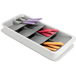 Joseph Joseph DrawerStore Duży wielowarstwowy organizer na sztućce do szuflady kuchennej, mieści 48 sztuk, rozkłada się dla łatwego czyszczenia, plastik z recyklingu