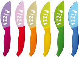 Brunch Time Noże do pizzy, zestaw 6 sztuk, wielokolorowe