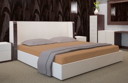 Prześcieradło bawełniane-jersey z gumką cynamonowe PRZJ-039