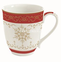 KUBEK PORCELANOWY Śnieżynka - Hermitage 300 ml ŚWIĄTECZNY
