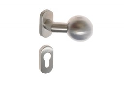 Gałka stała DORMA PURE 3548 V z tarczką owalną, trzpień 8mm, stal nierdzewna (połówka) (90050055091T)