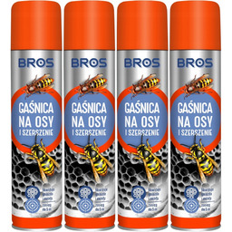 4x Gaśnica Spray Aerozol Preparat Na Osy Szerszenie 600ml Długo Działa Bros