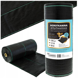 Skarden Premium Mocna Agrotkanina agrowłóknina 1,1x50m 135g/m2 Uv 3% czarna