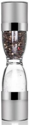 Młynek do pieprzu i soli stalowy podwójny 22 cm