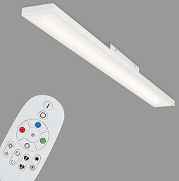 BRILONER Lampy  panel LED, lampa sufitowa LED, możliwość ściemniania, bez ramki, regulacja temperatury barwowej, RGB, w zestawie pilot zdalnego sterowania, 24 W, 2900 lumenów, biała, 1195 x 100 x 57