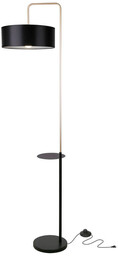 Candellux Abażurowa lampa podłogowa Impact art deco czarna złota
