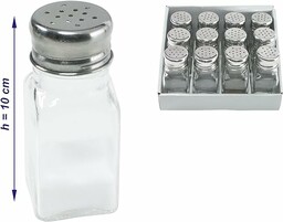 HOME 9340100 zestaw 12 przezroczystych pojemników do posypywania 9,5 przyborów kuchennych