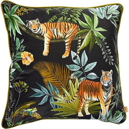 Evans Lichfield Jungle Tiger poszewka na poduszkę, czarna, 43 x 43 cm