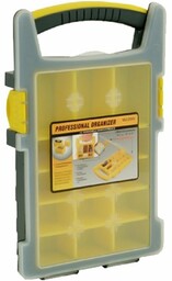 MSV 130110 Organizer polipropylenowy czarny/pomarańczowy/przezroczysty 20 x 32 x 5 cm