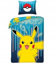 Pościel dziecięca Pokemon 160x200 Halantex 100% bawełna pikachu