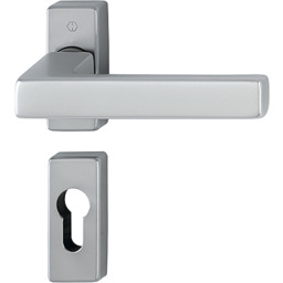 Toulon - Komplet klamek z aluminium na krótkim szyldzie, kolor stalowy F9