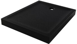 New Trendy Mild Stone Brodzik akrylowy prostokątny 80x90x11,5 cm czarny B-0569