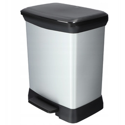 Kosz na śmieci Curver Deco Bin 10L + 18L, srebrny
