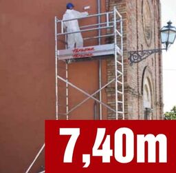 Rusztowanie aluminiowe TOP-SYSTEM 75 x 180 cm - wysokość robocza 7,40 m