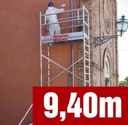 Rusztowanie aluminiowe TOP-SYSTEM 75 x 180 cm - wysokość robocza 9,40 m
