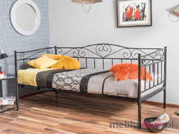 Łóżko metalowe BIRMA Signal Czarny, 90x200