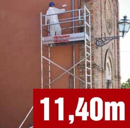 Rusztowanie aluminiowe TOP-SYSTEM 75 x 180 cm - wysokość robocza 11,40 m