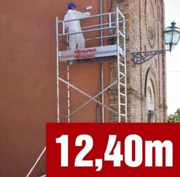 Rusztowanie aluminiowe TOP-SYSTEM 75 x 180 cm - wysokość robocza 12,40 m