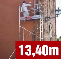 Rusztowanie aluminiowe TOP-SYSTEM 75 x 180 cm - wysokość robocza 13,40 m