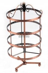 WIESZAK STOJAK NA BIŻUTERIĘ okrągły miedziany